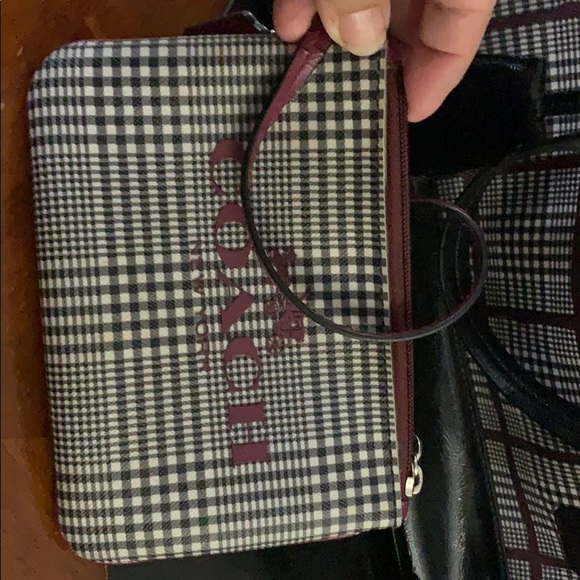 Plaid Coach Purse & Wristlet - Picture 4 of 4